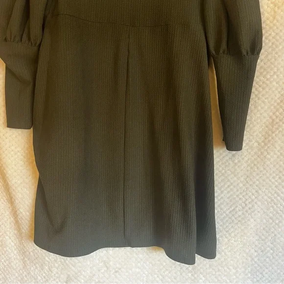 Emma & Michele Shift Dress Dark Green Long Sleeve V-neckline Size Large - Picture 7 of 7
